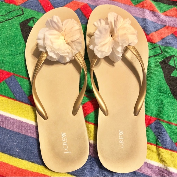 J. Crew Shoes - J. CREW CAMELLIA FLOWER FLIP-FLOPS sz 9